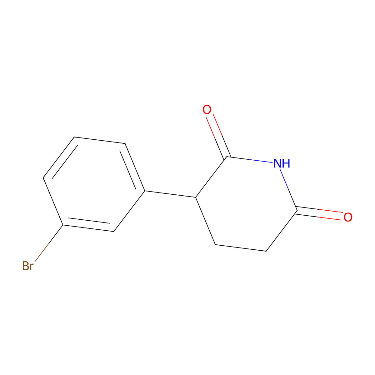 3-(3-Bromophenyl)piperidine-2,6-dione molecular structure, CAS 1268142-04-6