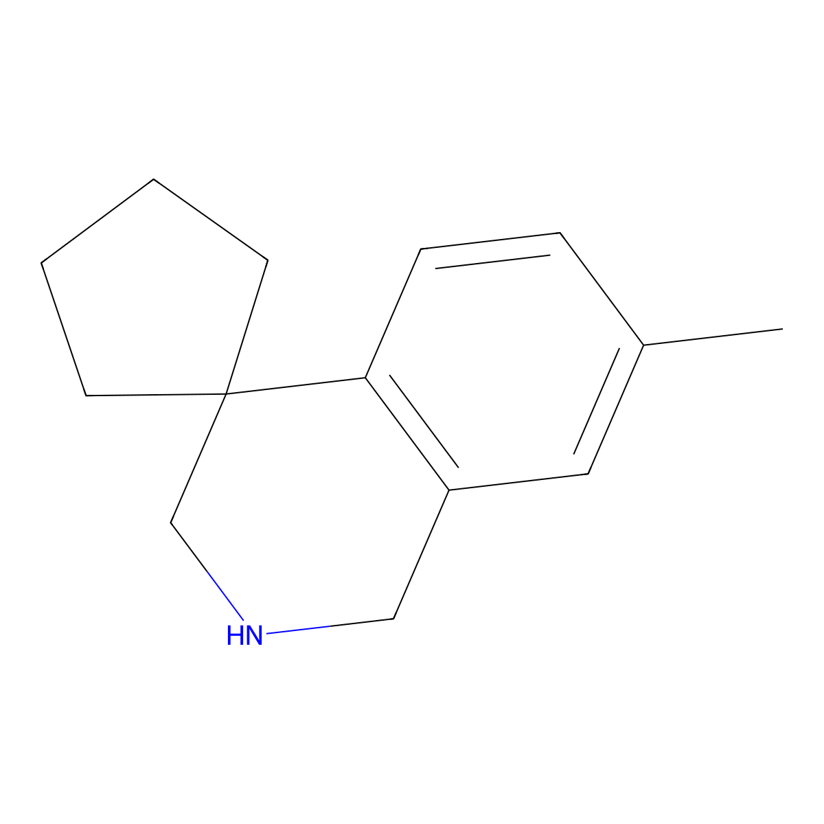7'-methyl-2',3'-dihydro-1'H-spiro[cyclopentane-1,4'-isoquinoline] molecular structure, CAS 1268142-57-9