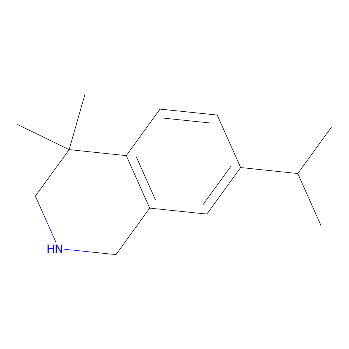 7-Isopropyl-4,4-dimethyl-1,2,3,4-tetrahydroisoquinoline molecular structure, CAS 1268144-17-7