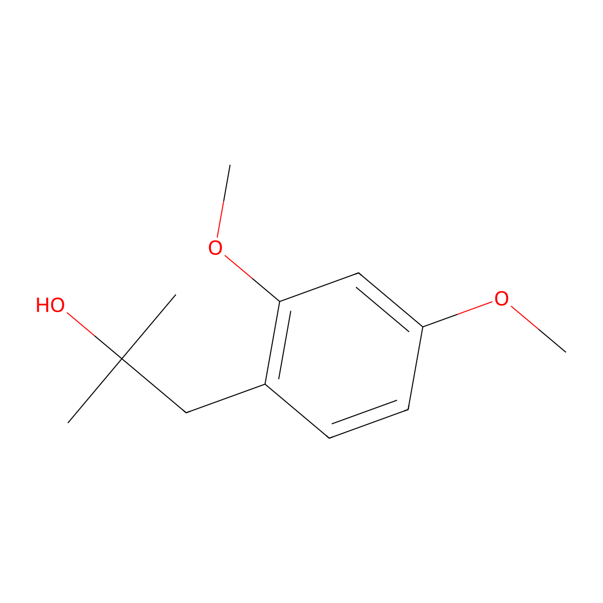 1-(2,4-Dimethoxyphenyl)-2-methylpropan-2-ol molecular structure, CAS 1268147-09-6