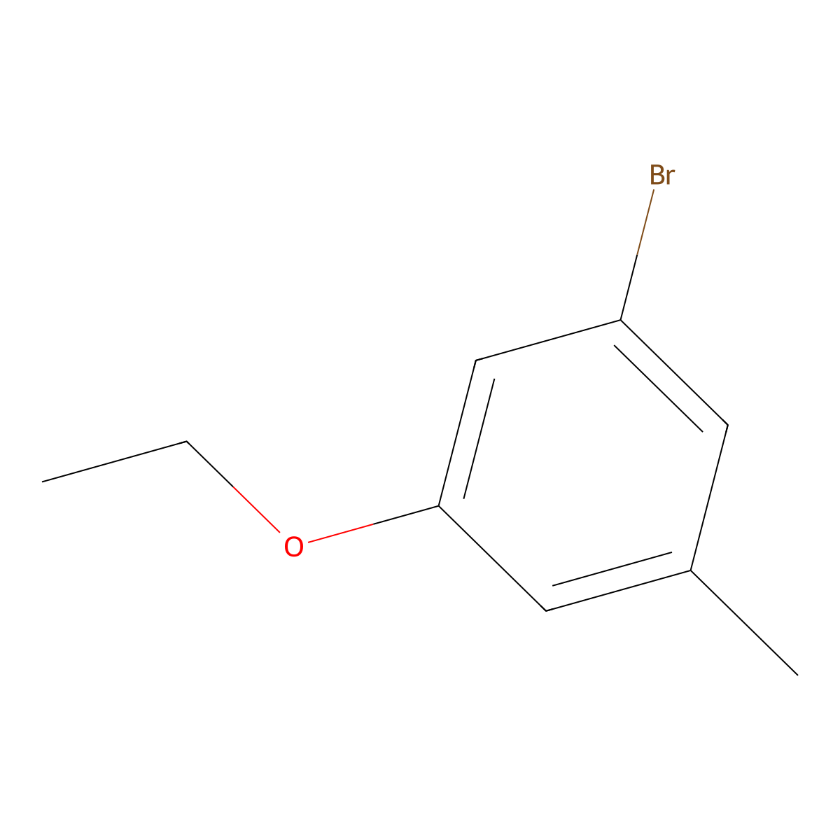 1-Bromo-3-ethoxy-5-methylbenzene molecular structure, CAS 1268150-39-5