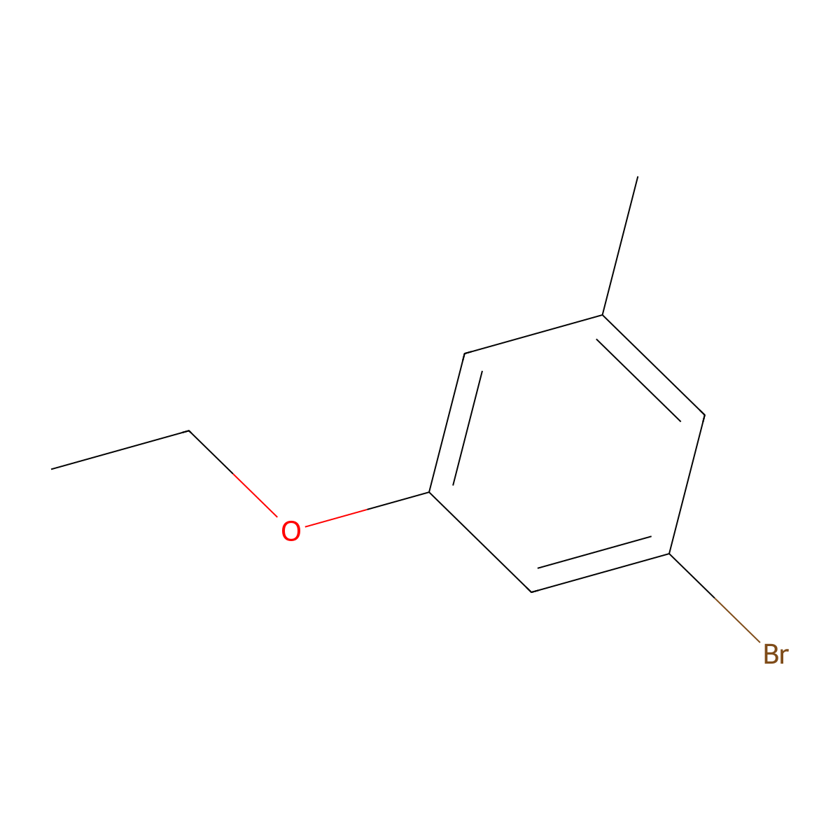 1-Bromo-3-ethoxy-5-methylbenzene molecular structure, CAS 1268150-39-5