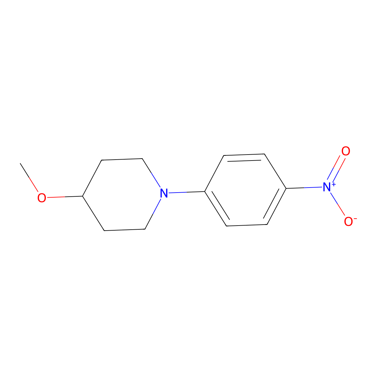 4-Methoxy-1-(4-nitrophenyl)piperidine molecular structure, CAS 1268153-91-8