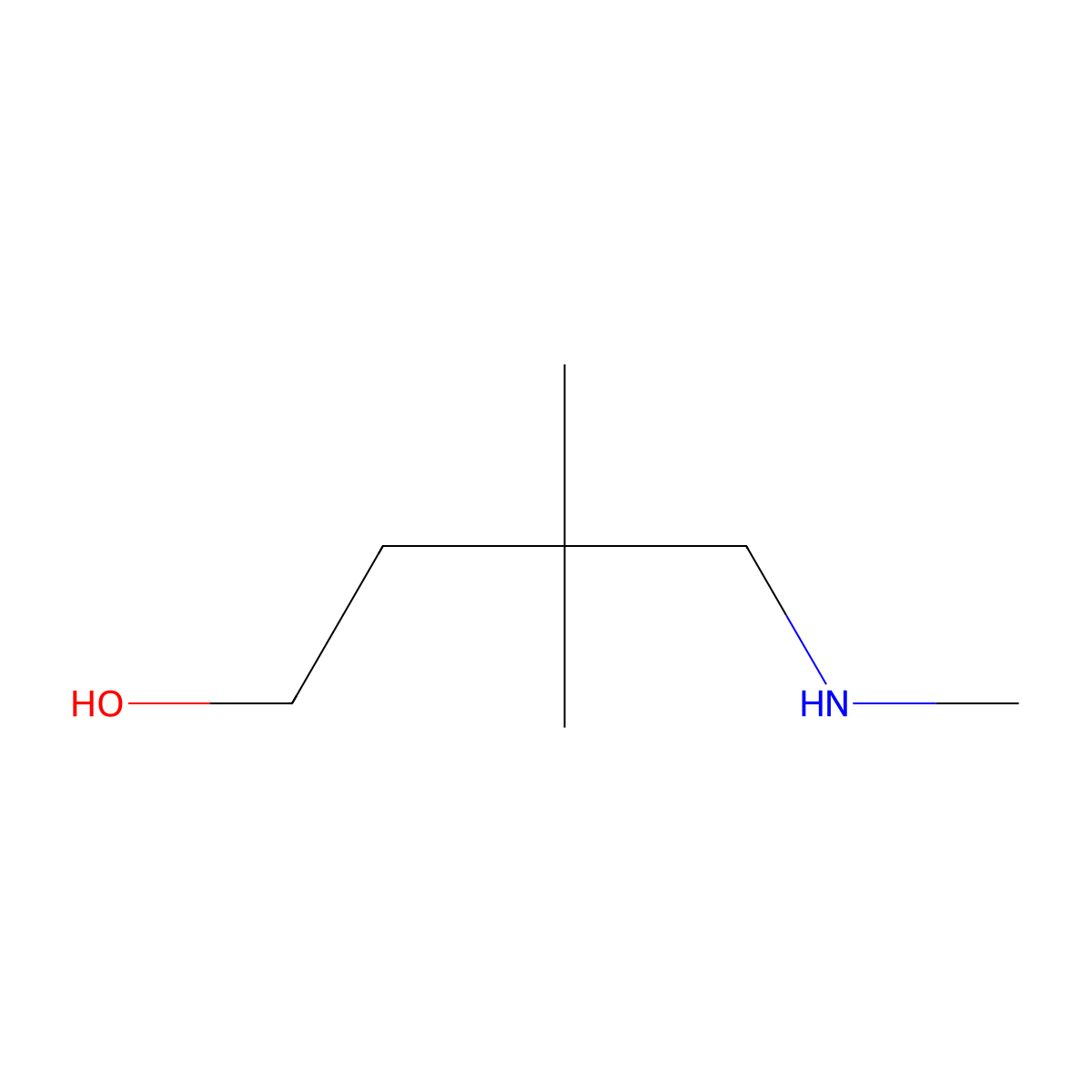 3,3-Dimethyl-4-(methylamino)butan-1-ol molecular structure, CAS 1268153-97-4