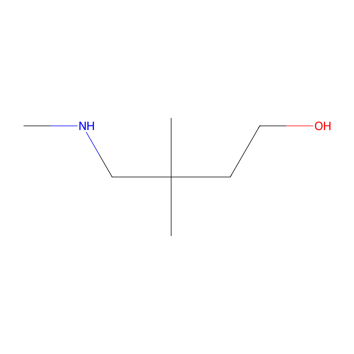 3,3-Dimethyl-4-(methylamino)butan-1-ol molecular structure, CAS 1268153-97-4