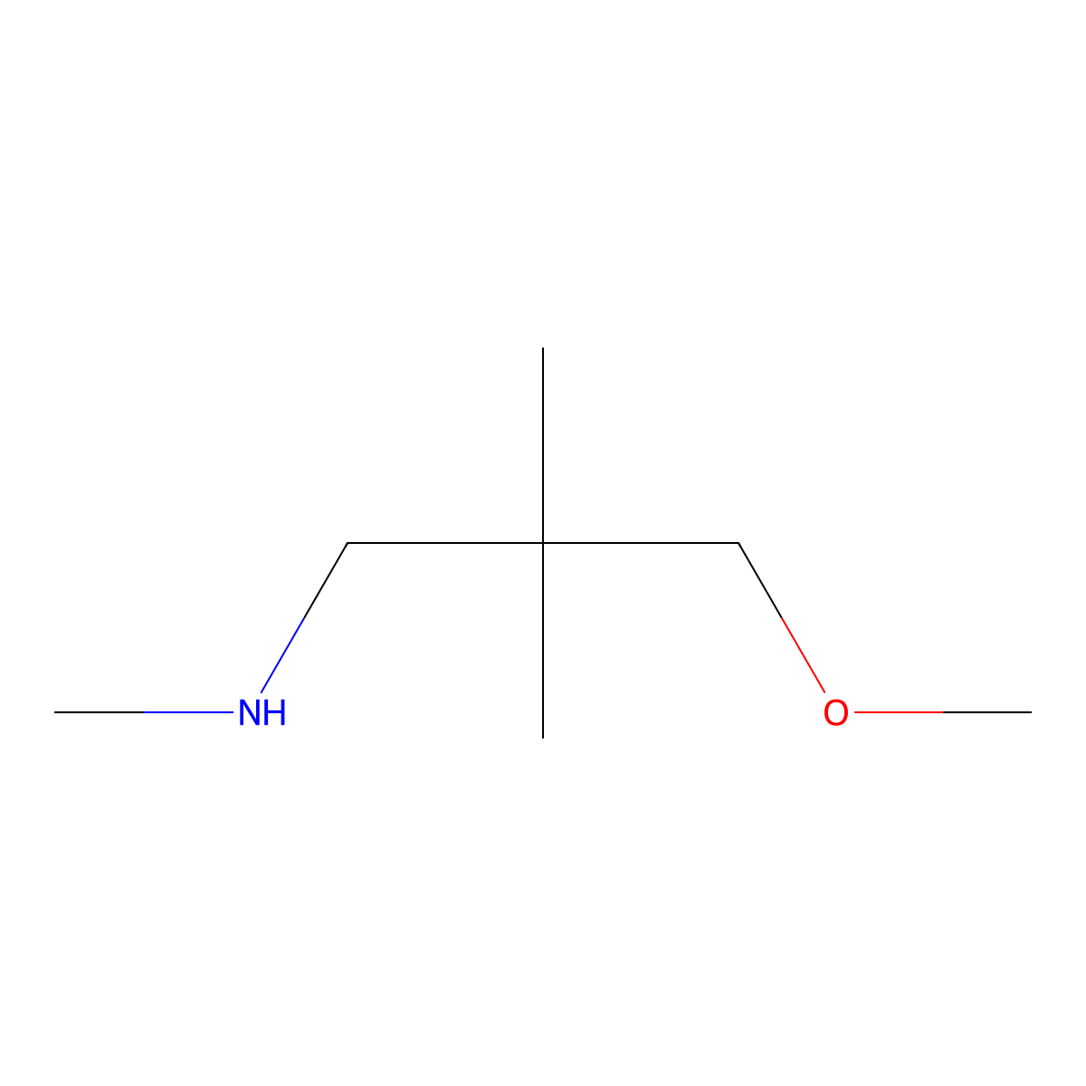 (3-Methoxy-2,2-dimethylpropyl)(methyl)amine molecular structure, CAS 1268154-01-3