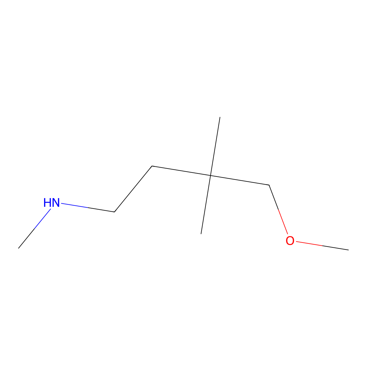 (4-Methoxy-3,3-dimethylbutyl)(methyl)amine molecular structure, CAS 1268154-05-7