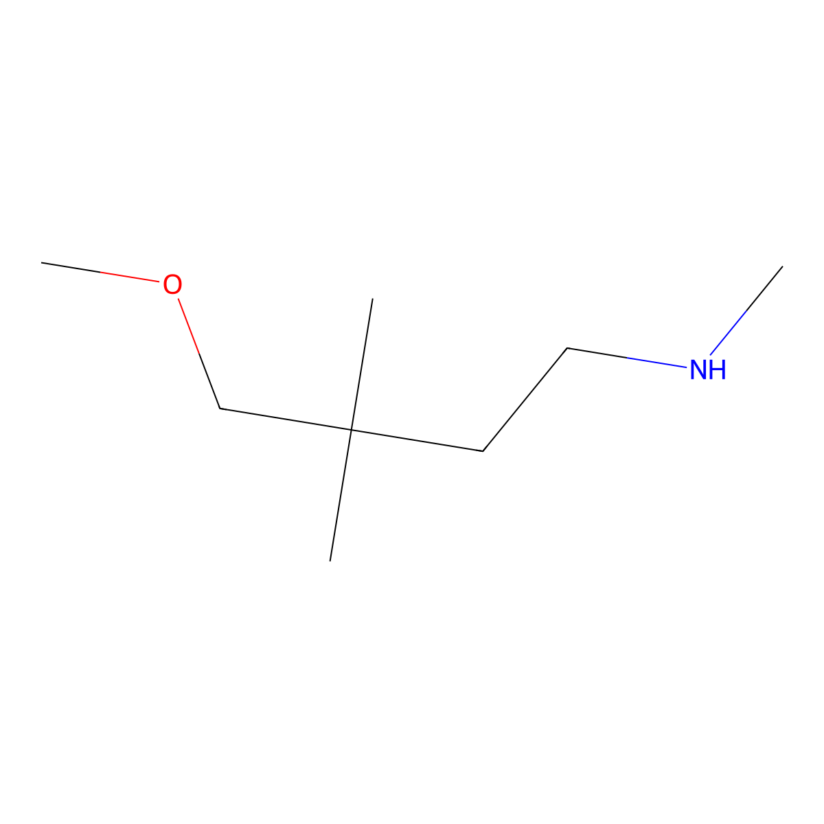 (4-Methoxy-3,3-dimethylbutyl)(methyl)amine molecular structure, CAS 1268154-05-7