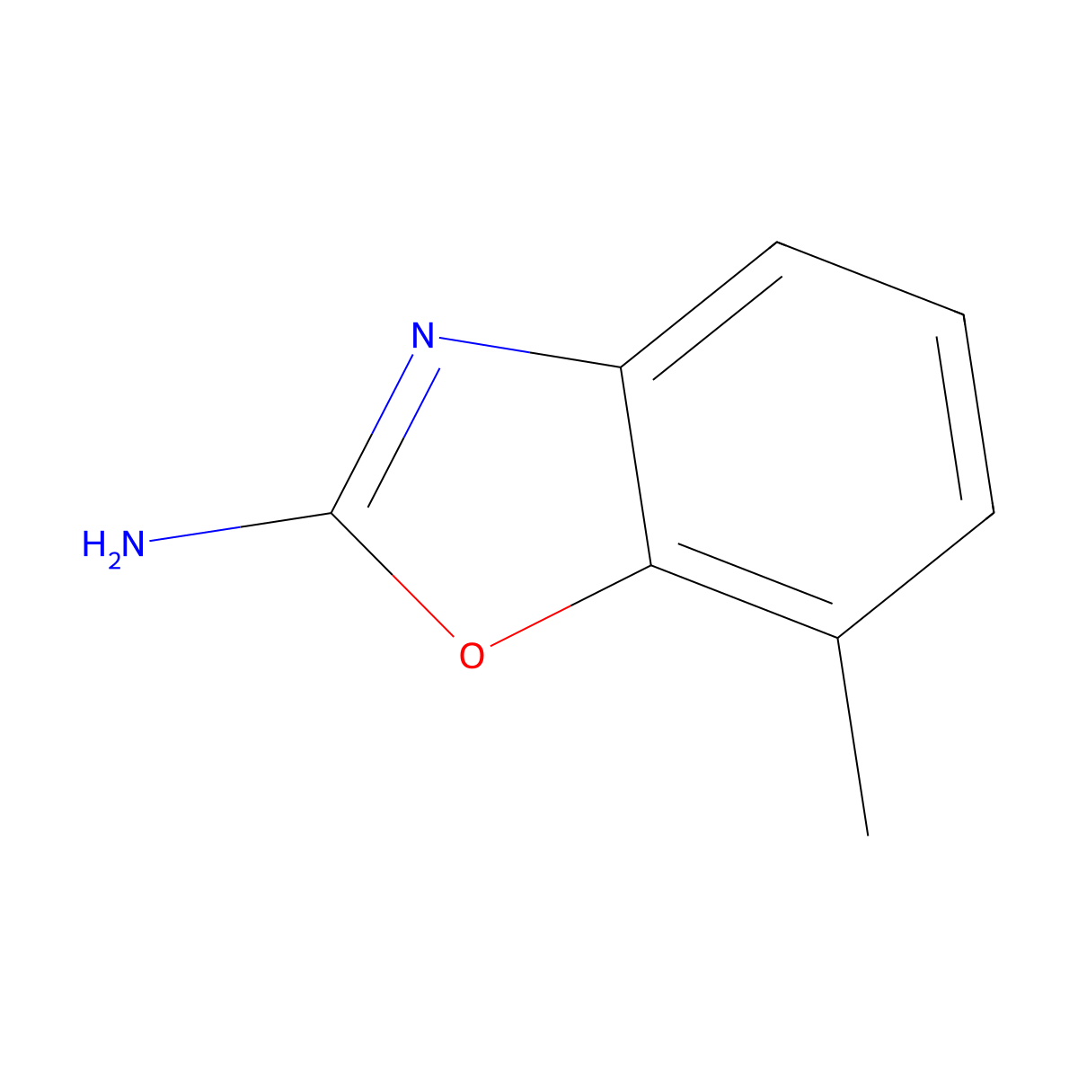 7-Methyl-1,3-benzoxazol-2-amine molecular structure, CAS 1268154-07-9