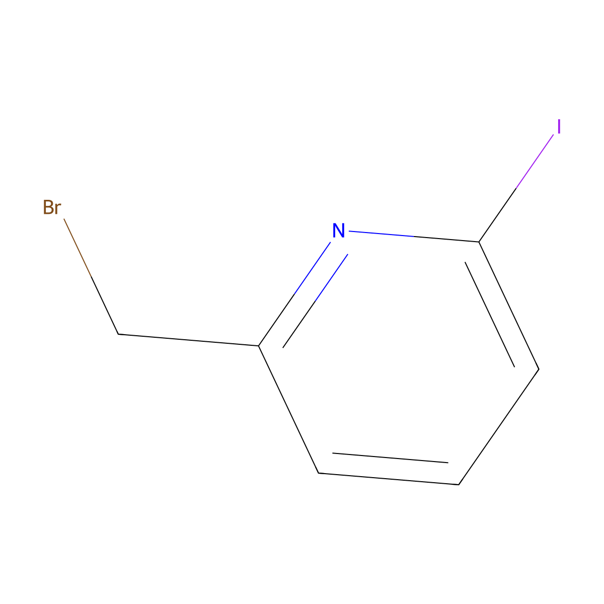 2-(Bromomethyl)-6-iodopyridine molecular structure, CAS 1268159-92-7