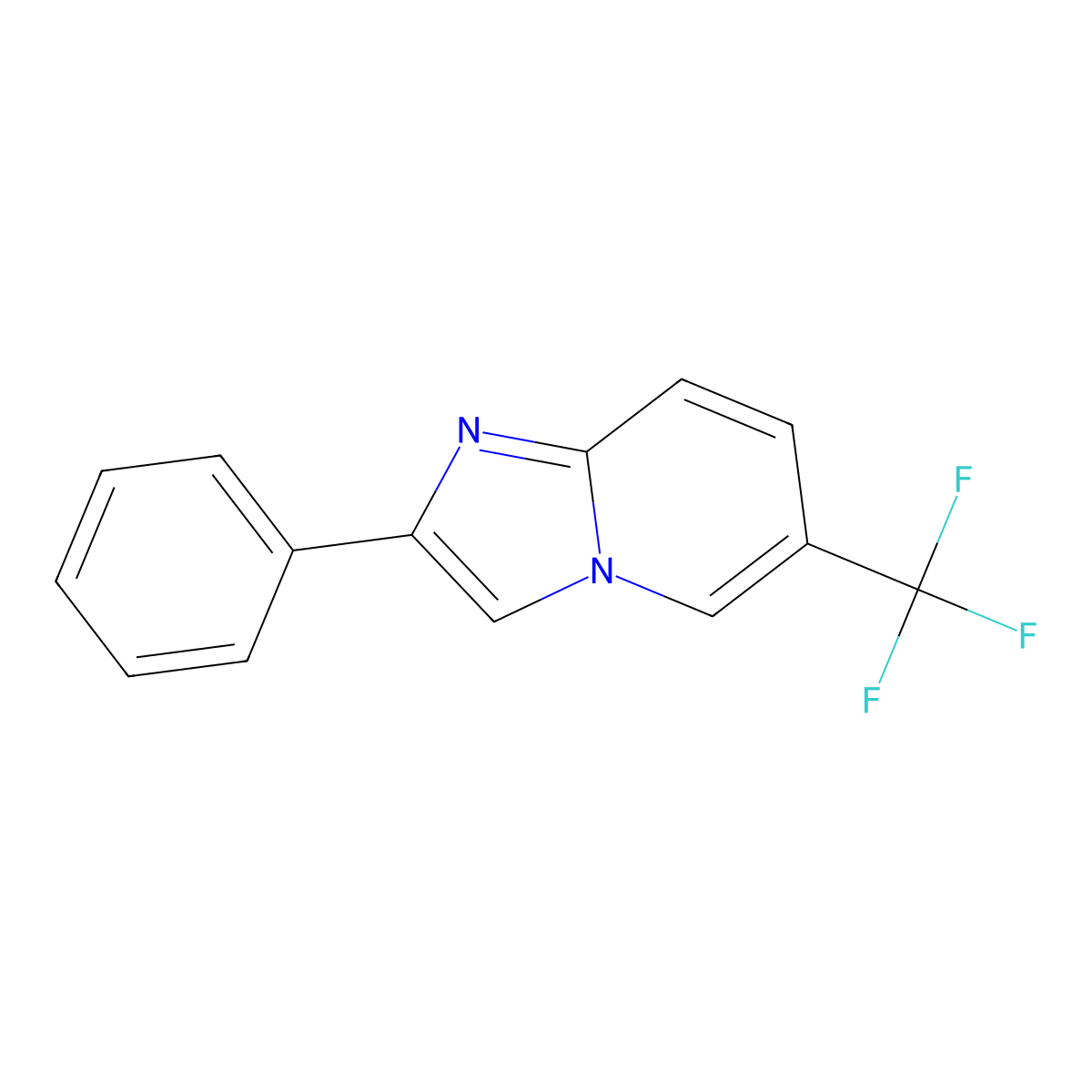 2-Phenyl-6-(trifluoromethyl)imidazo[1,2-a]pyridine molecular structure, CAS 1268167-76-5