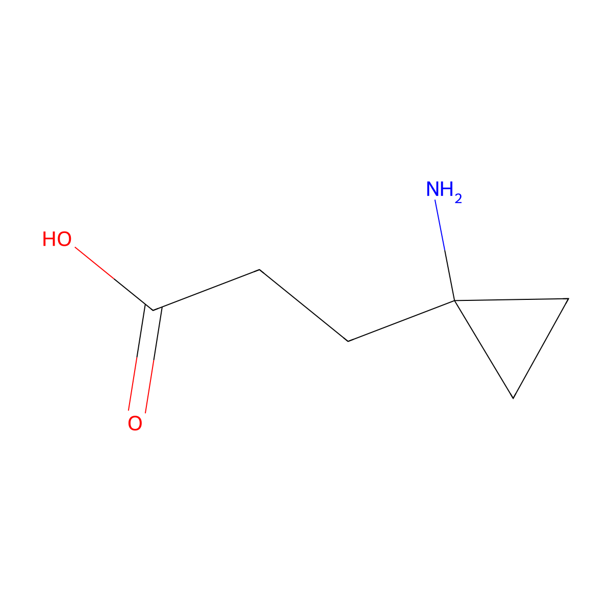 3-(1-Aminocyclopropyl)propanoic acid molecular structure, CAS 126822-30-8