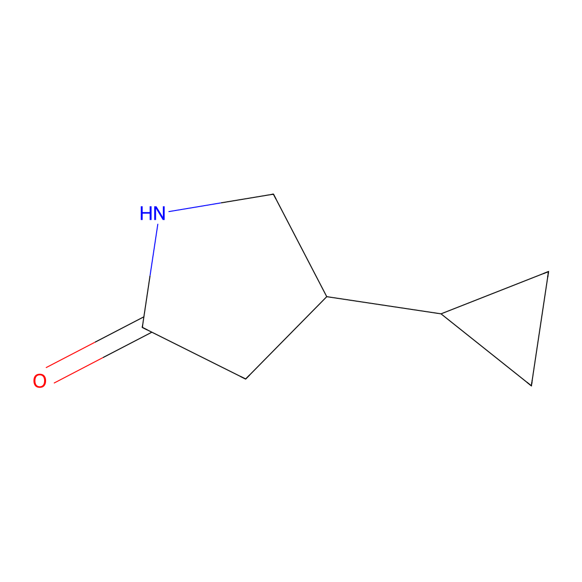 4-Cyclopropylpyrrolidin-2-one molecular structure, CAS 126822-39-7