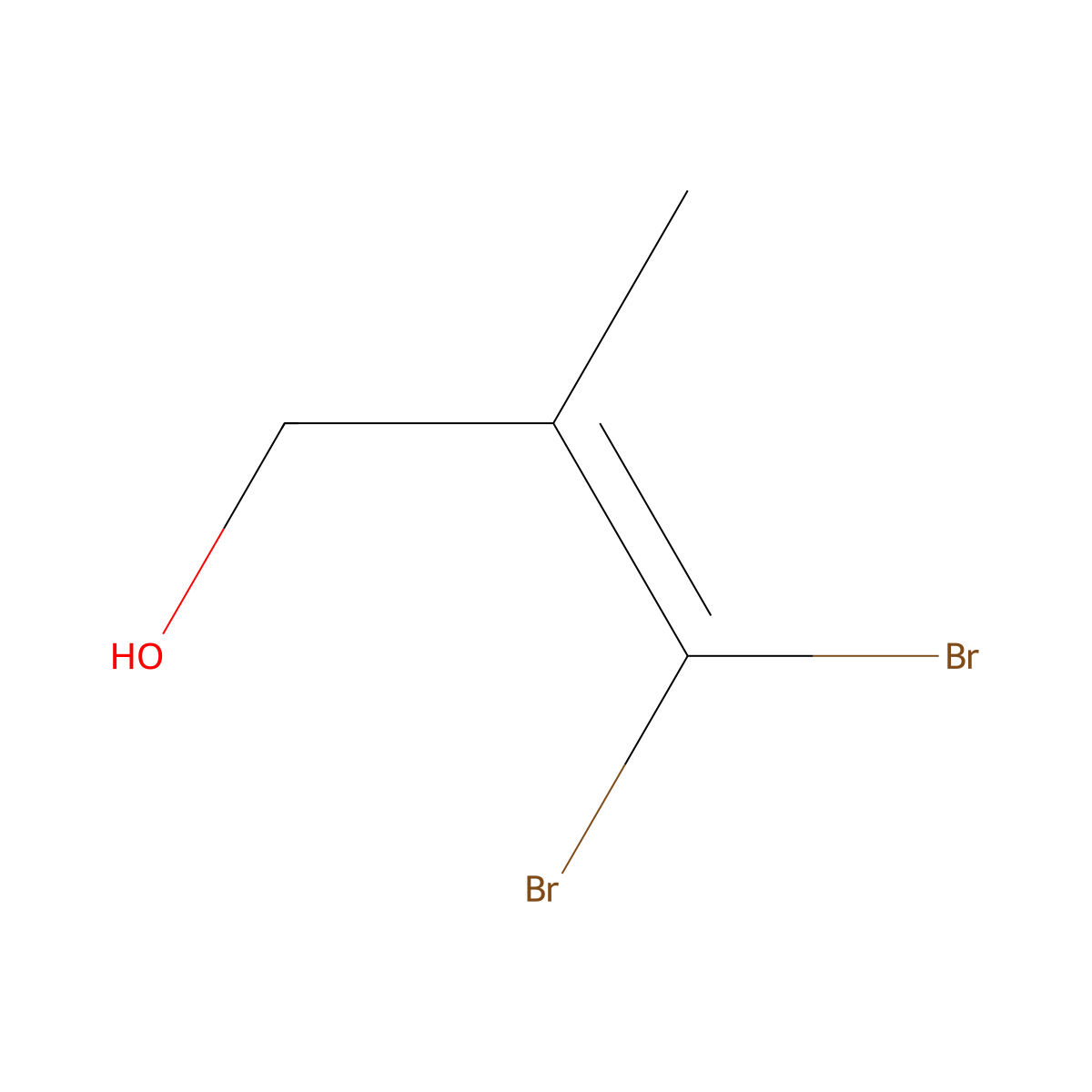3,3-Dibromo-2-methylprop-2-en-1-ol molecular structure, CAS 126822-75-1