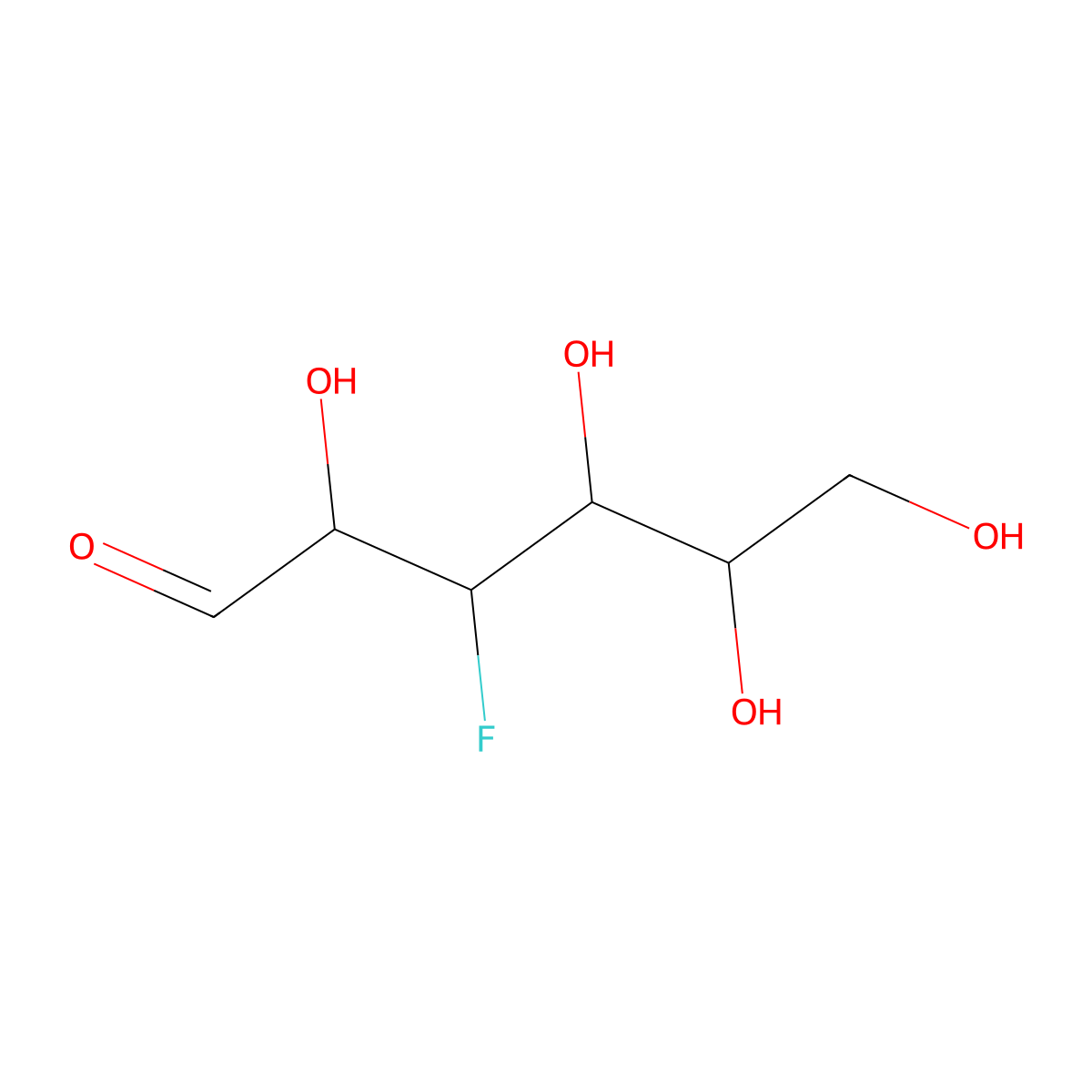 3-Fluoro-2,4,5,6-tetrahydroxyhexanal molecular structure, CAS 1268237-69-9