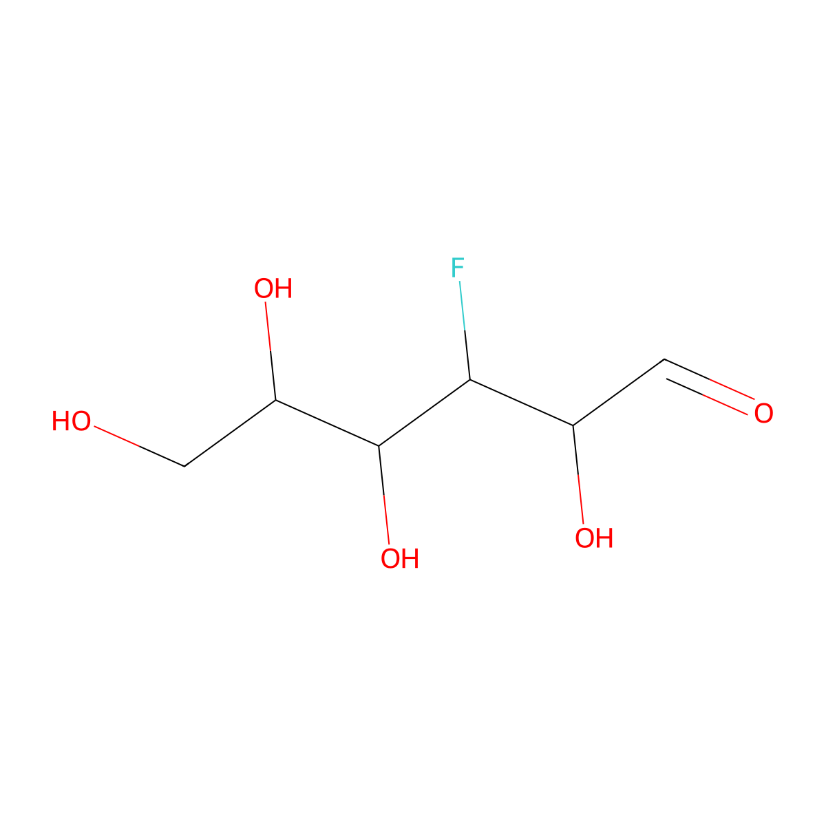 3-Fluoro-2,4,5,6-tetrahydroxyhexanal molecular structure, CAS 1268237-69-9