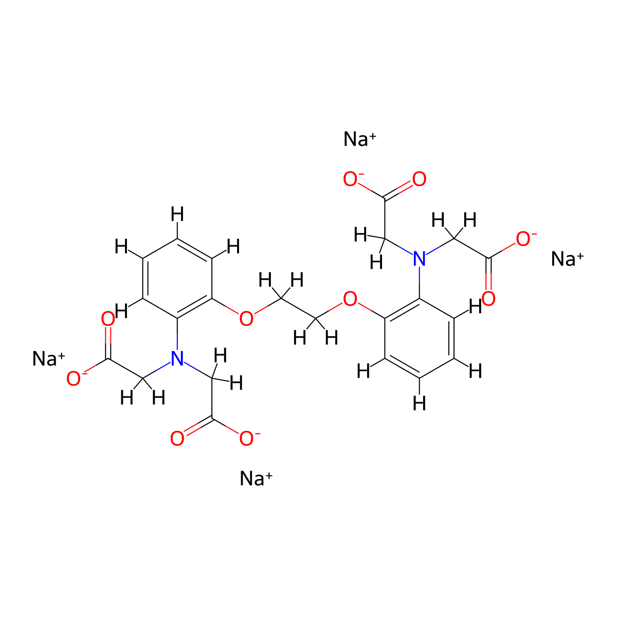 BAPTA-Na4 molecular structure, CAS 126824-24-6