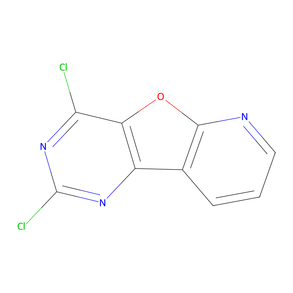 2,4-Dichloropyrido[3',2':4,5]furo[3,2-d]pyrimidine molecular structure, CAS 1268241-74-2