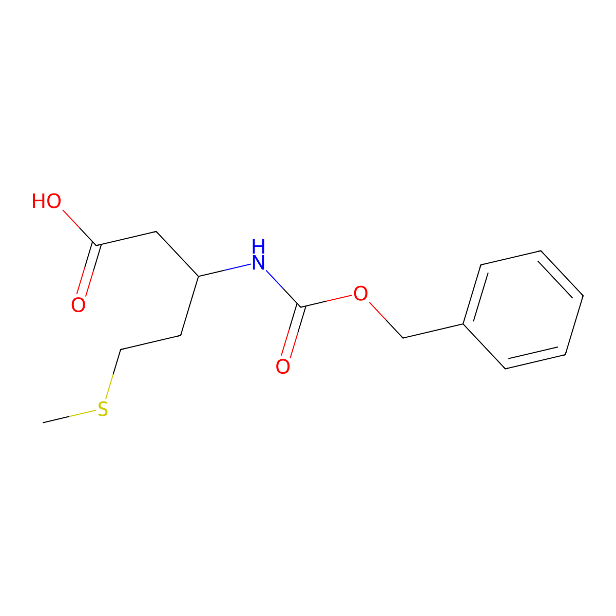 (3R)-3-{[(benzyloxy)carbonyl]amino}-5-(methylsulfanyl)pentanoic acid molecular structure, CAS 1268242-21-2