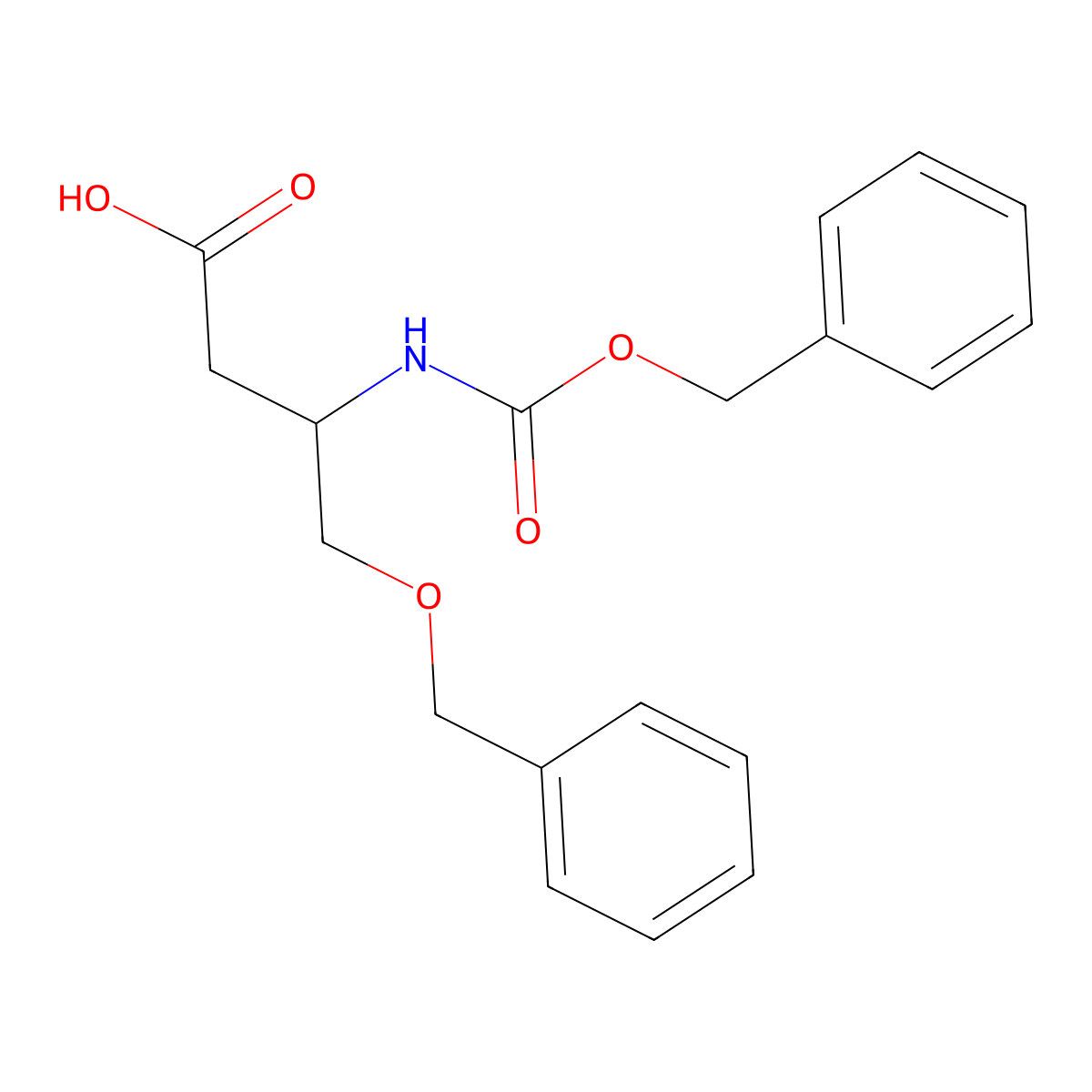 (3R)-4-(benzyloxy)-3-{[(benzyloxy)carbonyl]amino}butanoic acid molecular structure, CAS 1268242-23-4