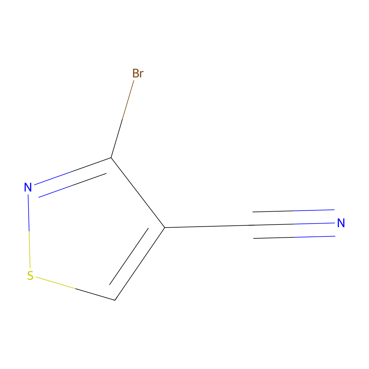 3-Bromo-1,2-thiazole-4-carbonitrile molecular structure, CAS 1268247-73-9