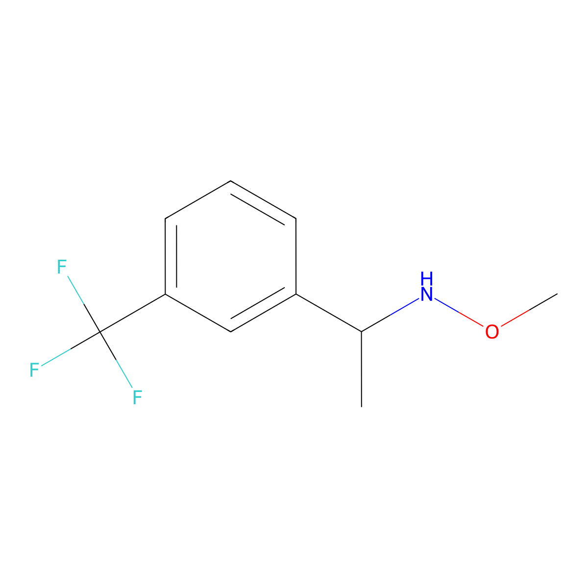 Methoxy({1-[3-(trifluoromethyl)phenyl]ethyl})amine molecular structure, CAS 1268256-16-1