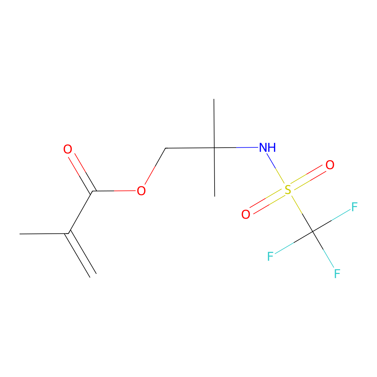 2-Methyl-2-(trifluoromethylsulfonamido)propyl methacrylate molecular structure, CAS 1268257-44-8