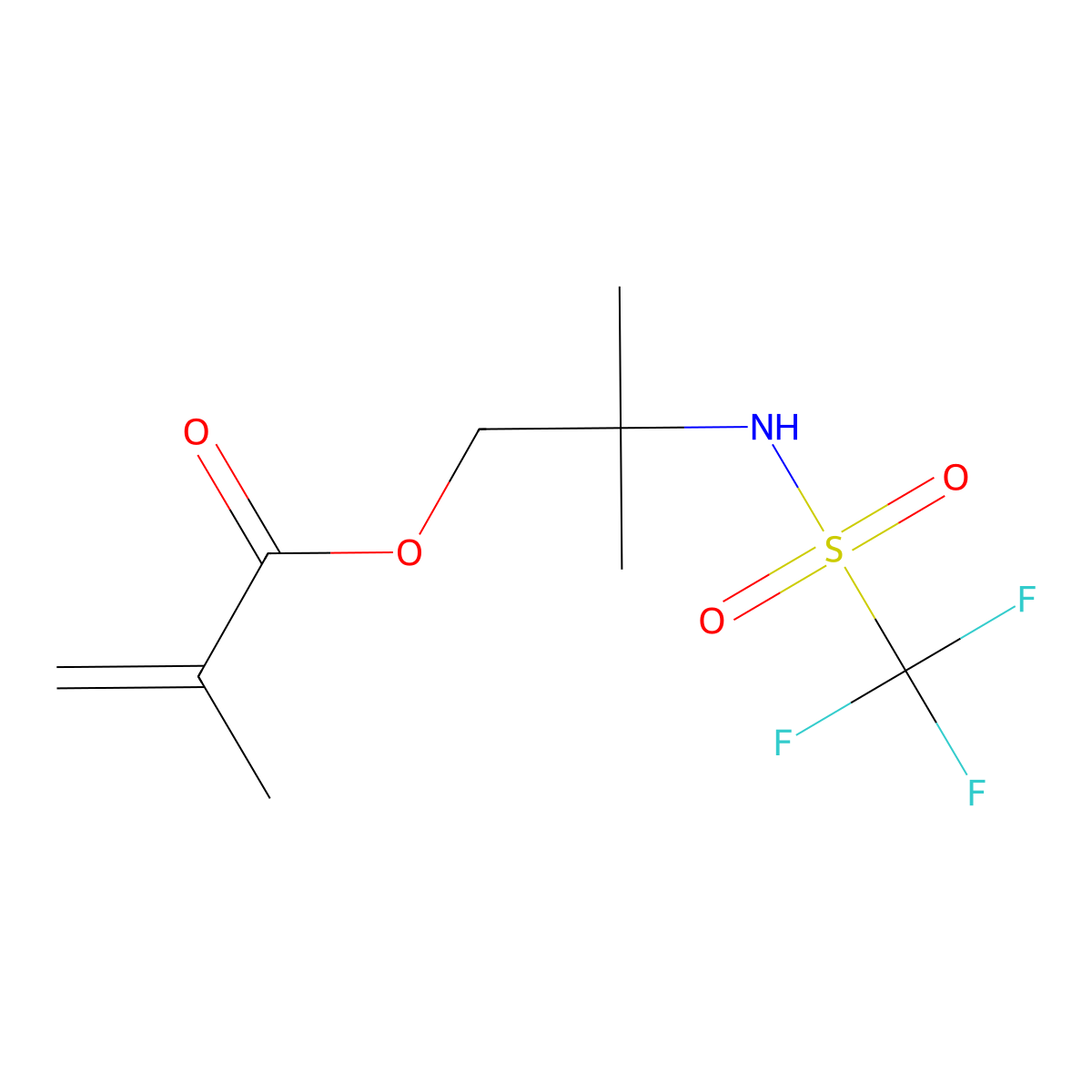 2-Methyl-2-(trifluoromethylsulfonamido)propyl methacrylate molecular structure, CAS 1268257-44-8