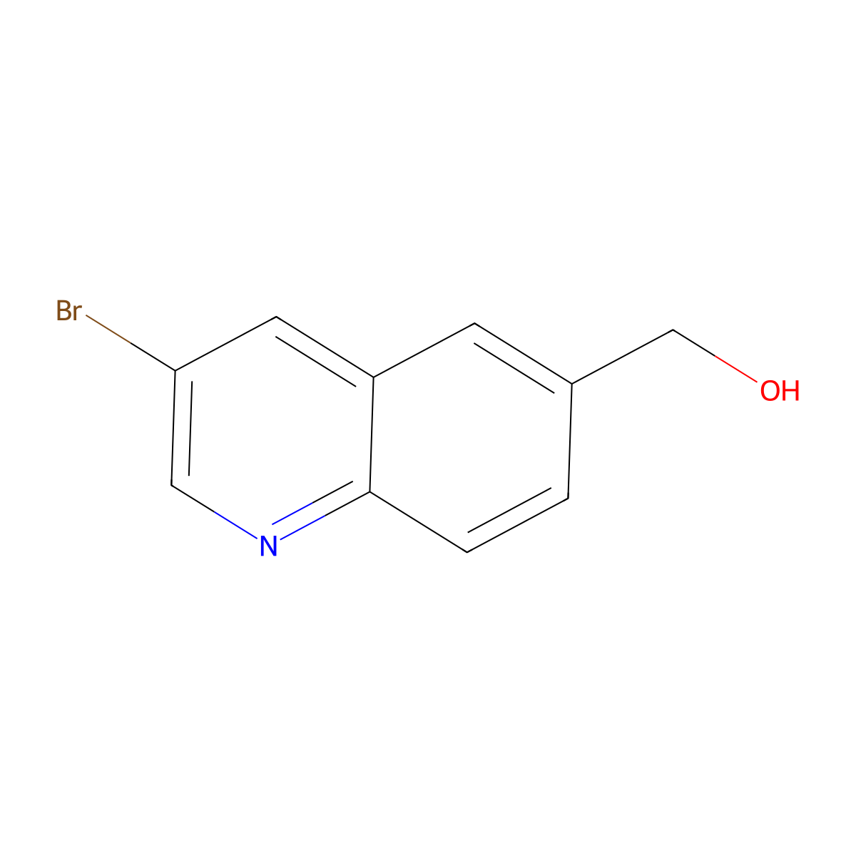 (3-Bromoquinolin-6-yl)methanol molecular structure, CAS 1268261-05-7