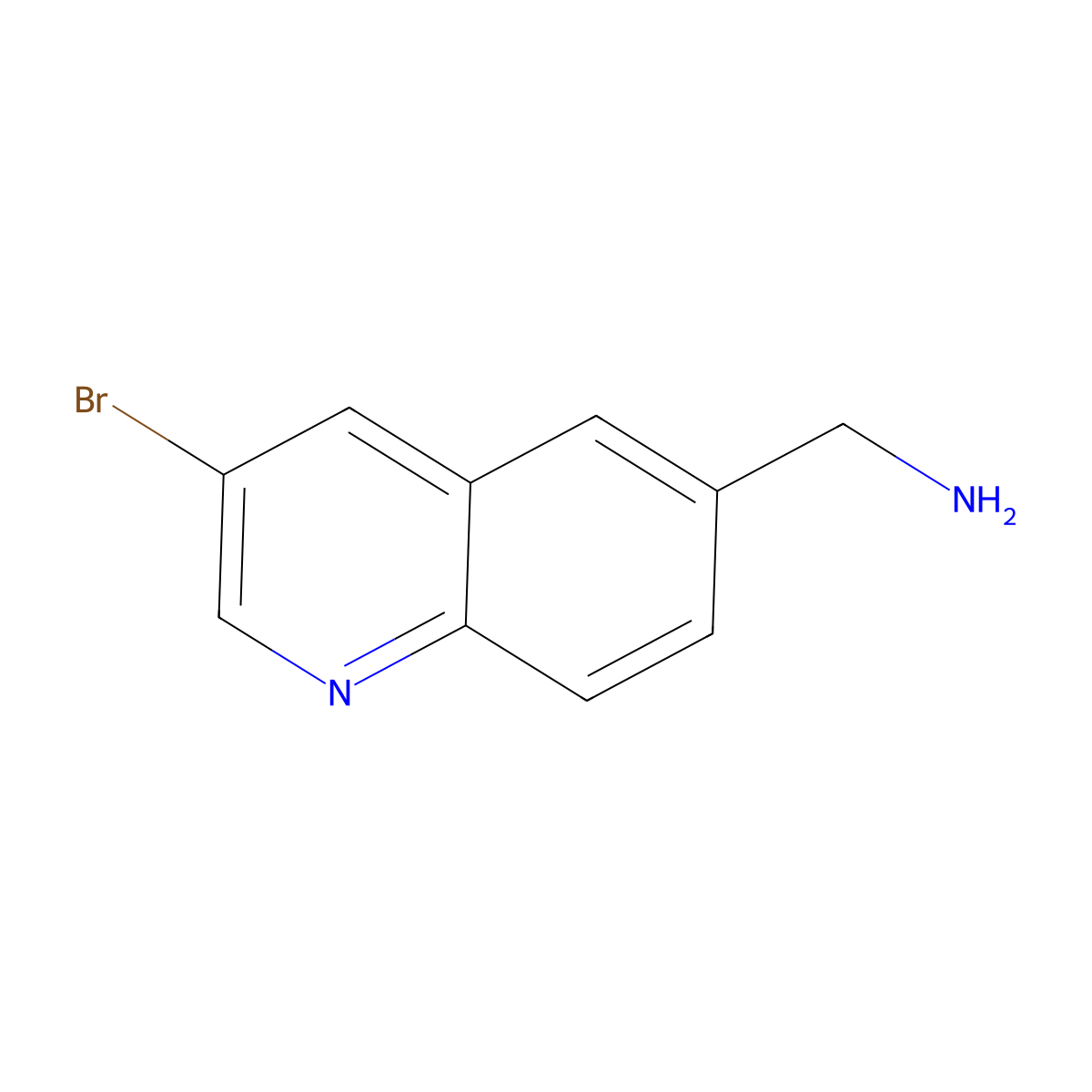 (3-Bromoquinolin-6-yl)methanamine molecular structure, CAS 1268261-09-1
