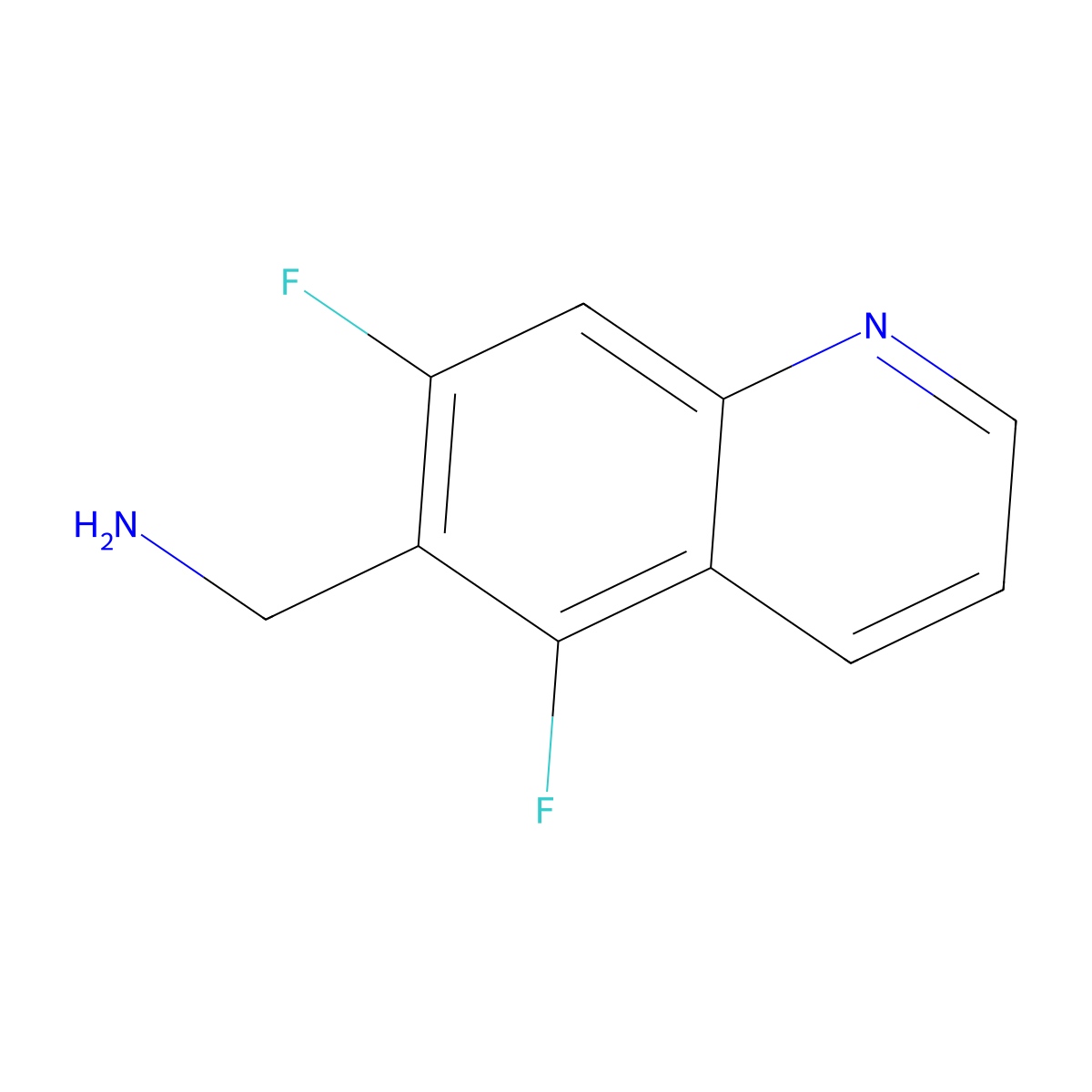 (5,7-Difluoroquinolin-6-yl)methanamine molecular structure, CAS 1268261-17-1