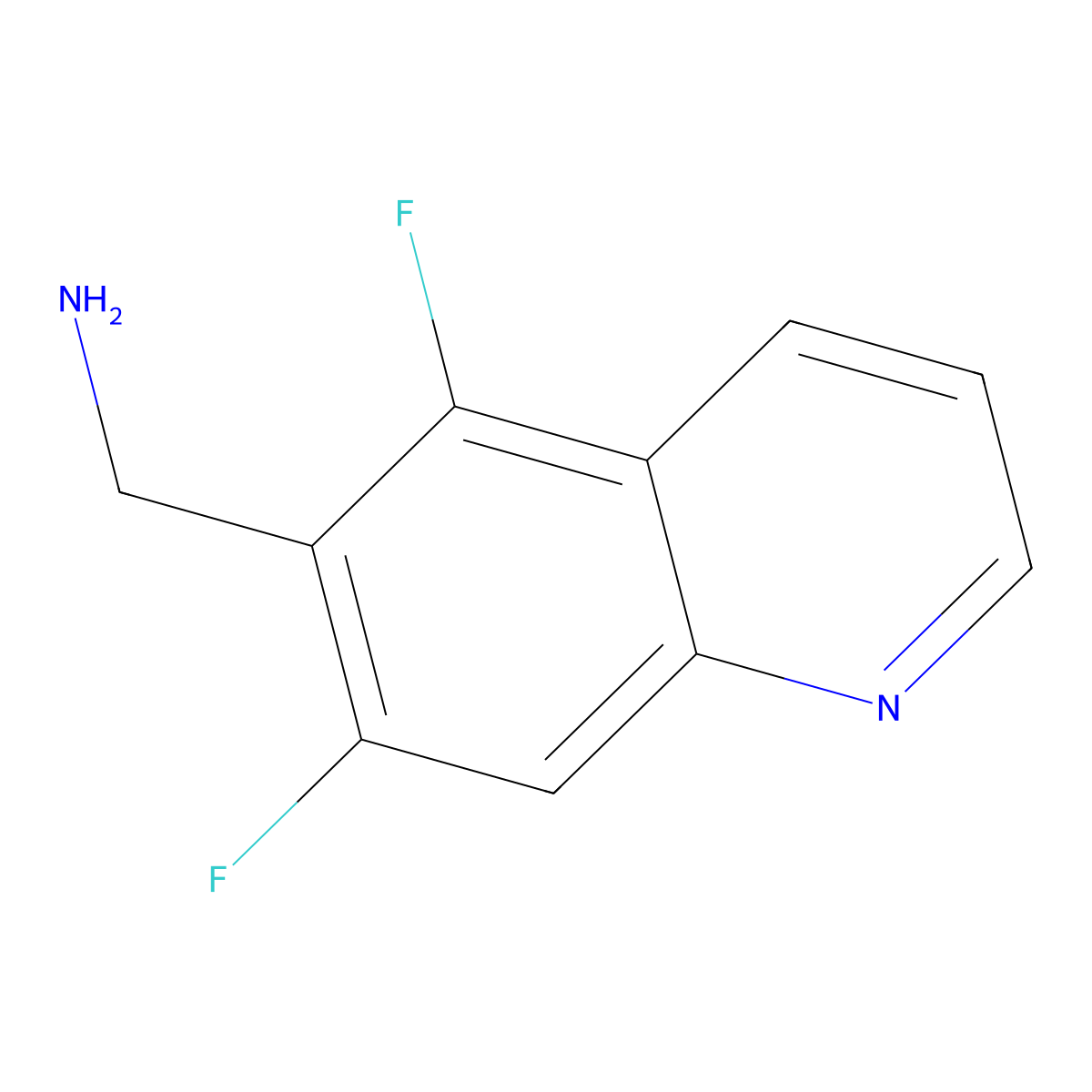 (5,7-Difluoroquinolin-6-yl)methanamine molecular structure, CAS 1268261-17-1
