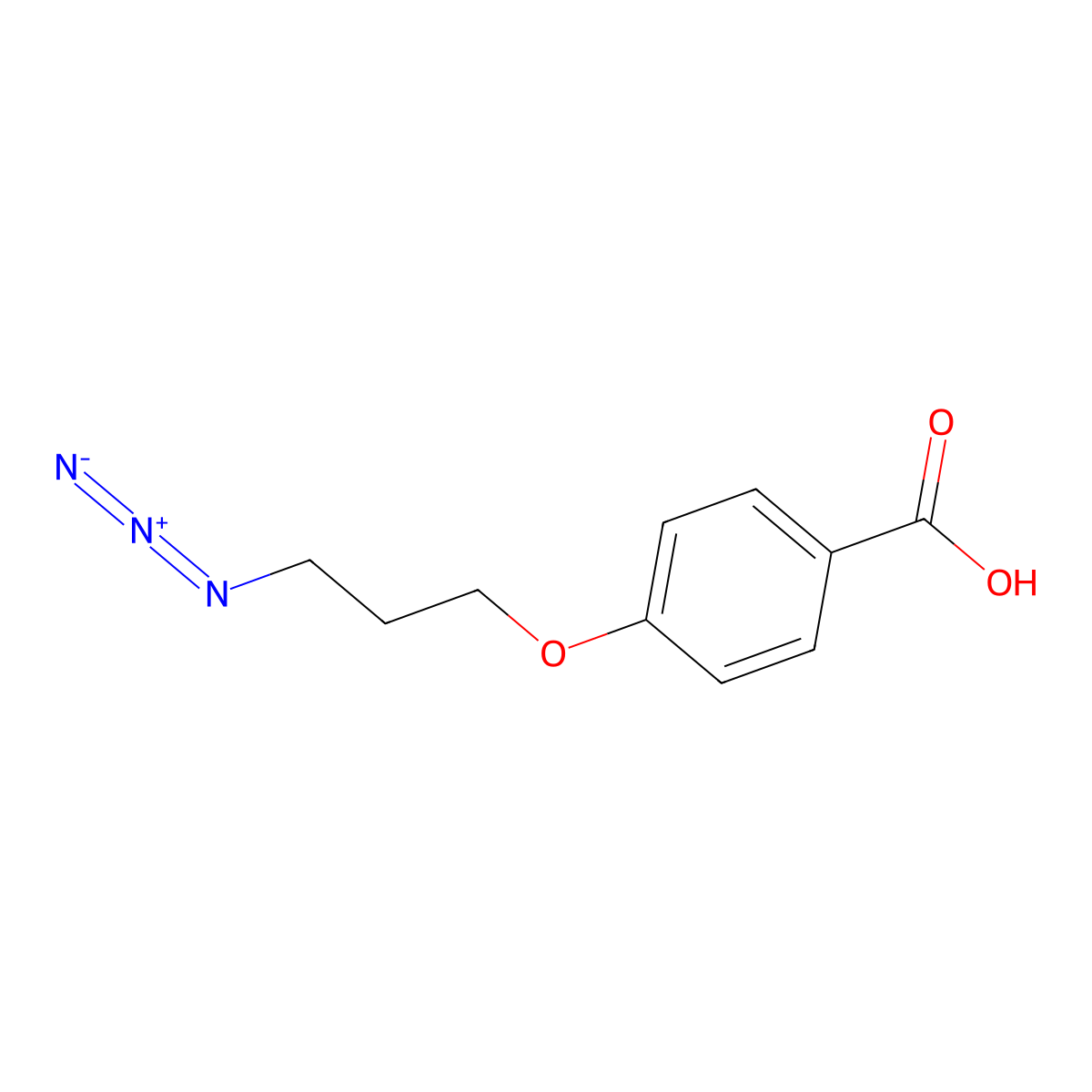 4-(3-Azidopropoxy)benzoic acid molecular structure, CAS 1268262-13-0