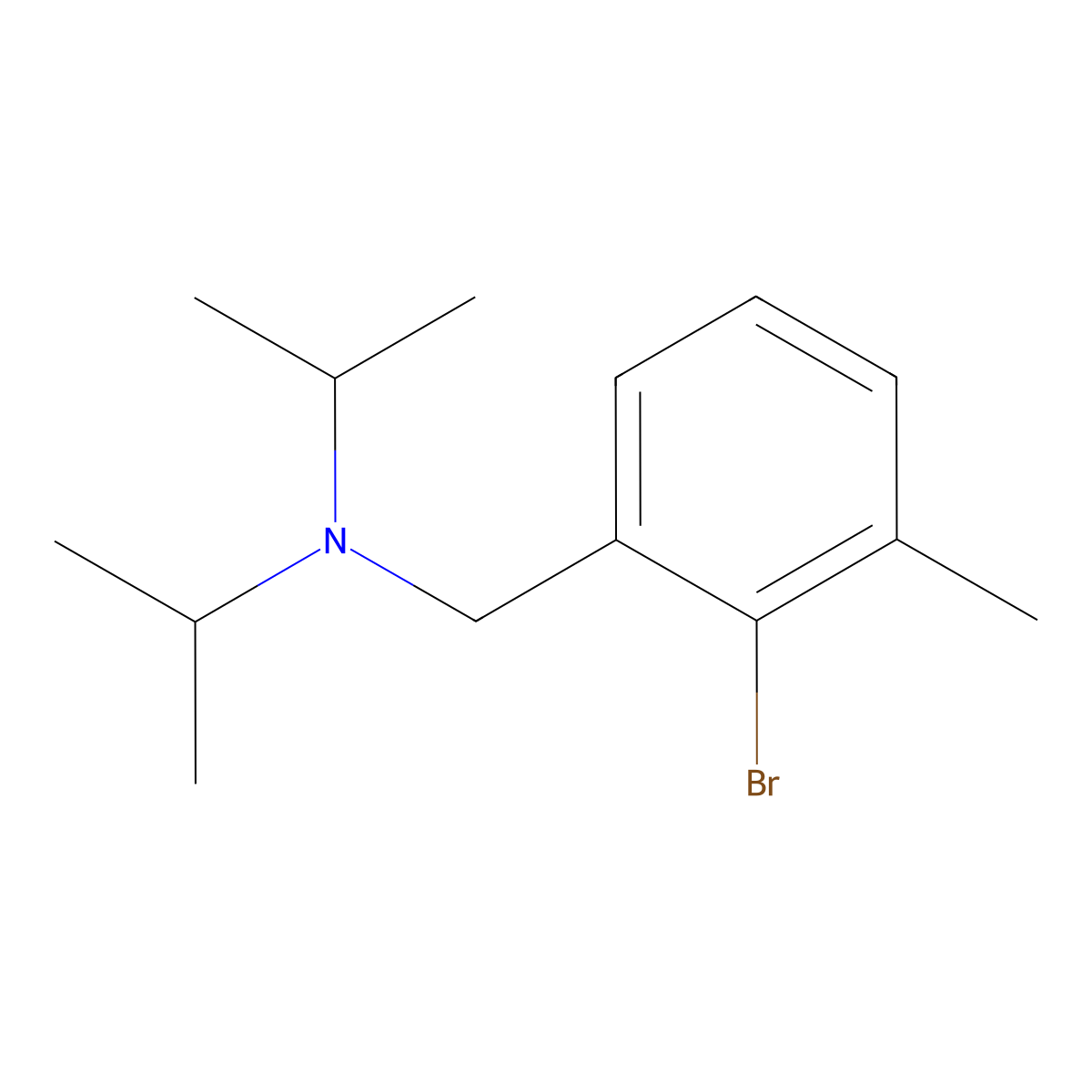 [(2-Bromo-3-methylphenyl)methyl]bis(propan-2-yl)amine molecular structure, CAS 1268263-20-2