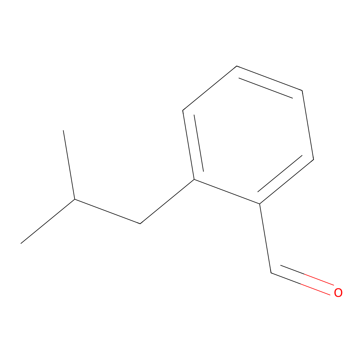 2-(2-Methylpropyl)benzaldehyde molecular structure, CAS 1268267-77-1