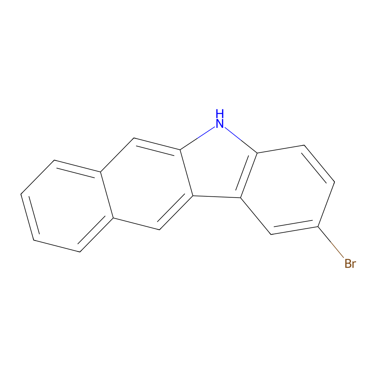 2-Bromo-5H-benzo[b]carbazole molecular structure, CAS 1268271-77-7