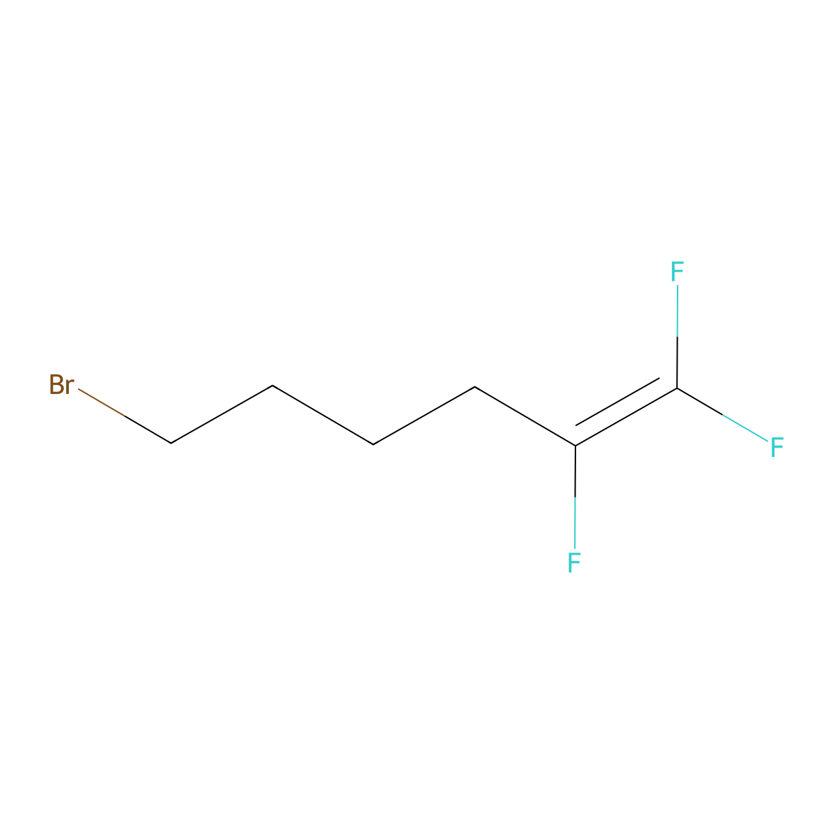 6-Bromo-1,1,2-trifluorohex-1-ene molecular structure, CAS 126828-29-3