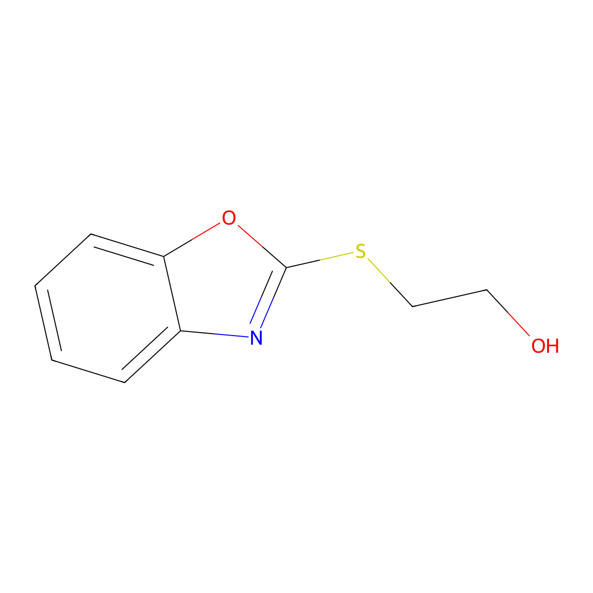 2-(1,3-Benzoxazol-2-ylsulfanyl)ethan-1-ol molecular structure, CAS 126828-31-7