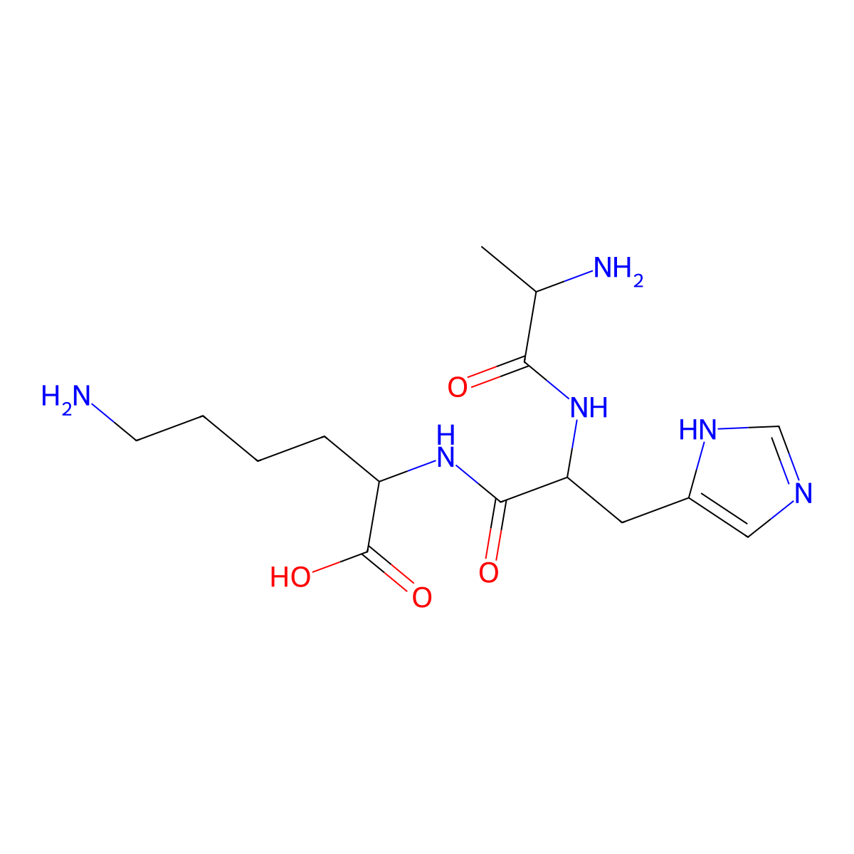 L-Alanyl-L-histidyl-L-lysine molecular structure, CAS 126828-32-8