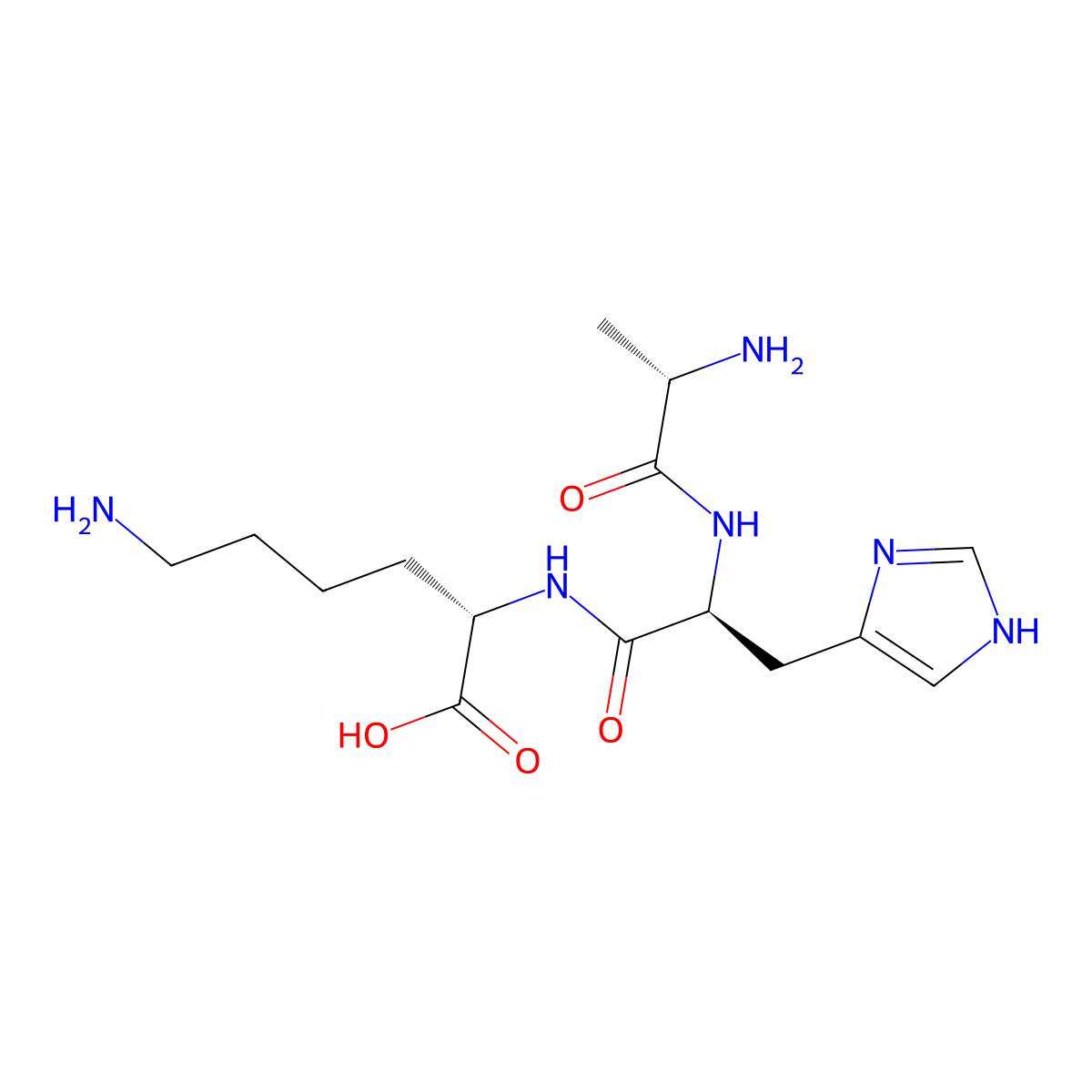L-Alanyl-L-histidyl-L-lysine molecular structure, CAS 126828-32-8