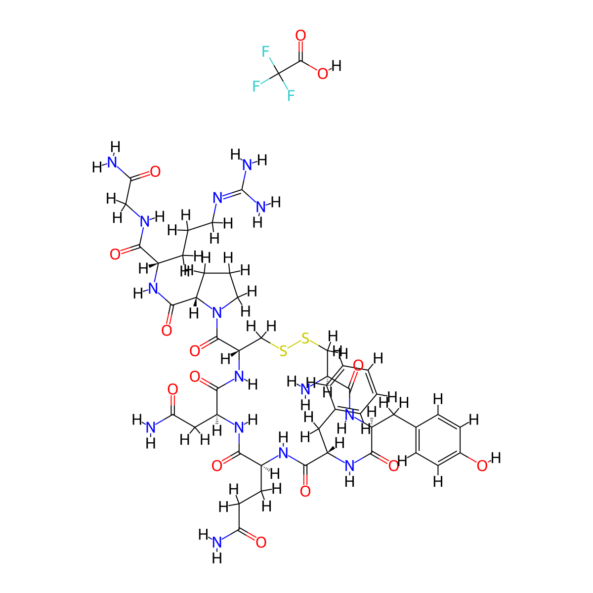 [Arg8]Vasopressin TFA molecular structure, CAS 126828-97-5
