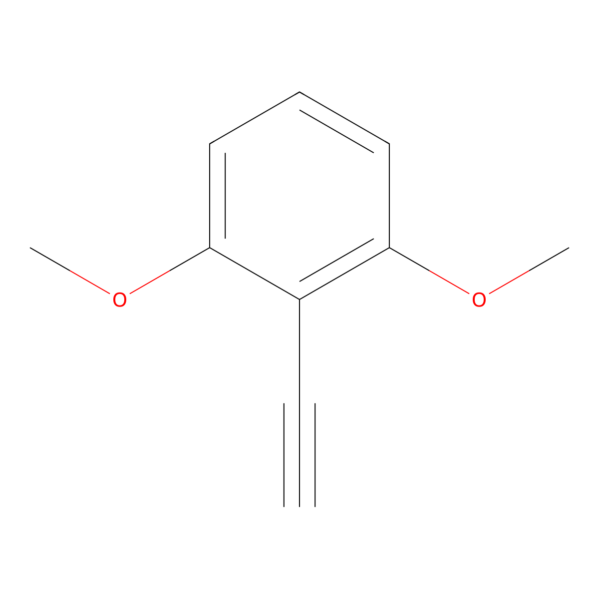 2-Ethynyl-1,3-dimethoxybenzene molecular structure, CAS 126829-31-0