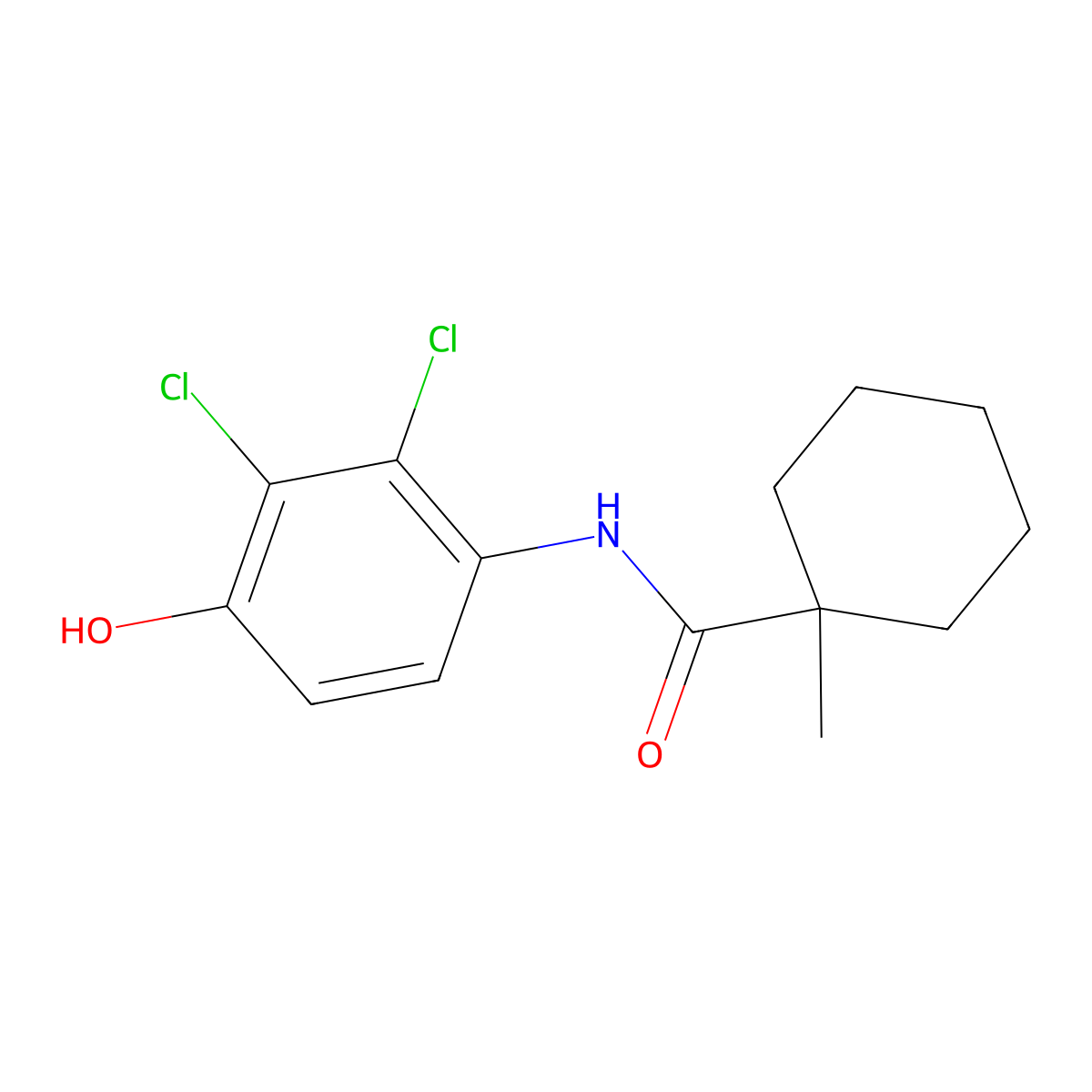 Fenhexamid molecular structure, CAS 126833-17-8