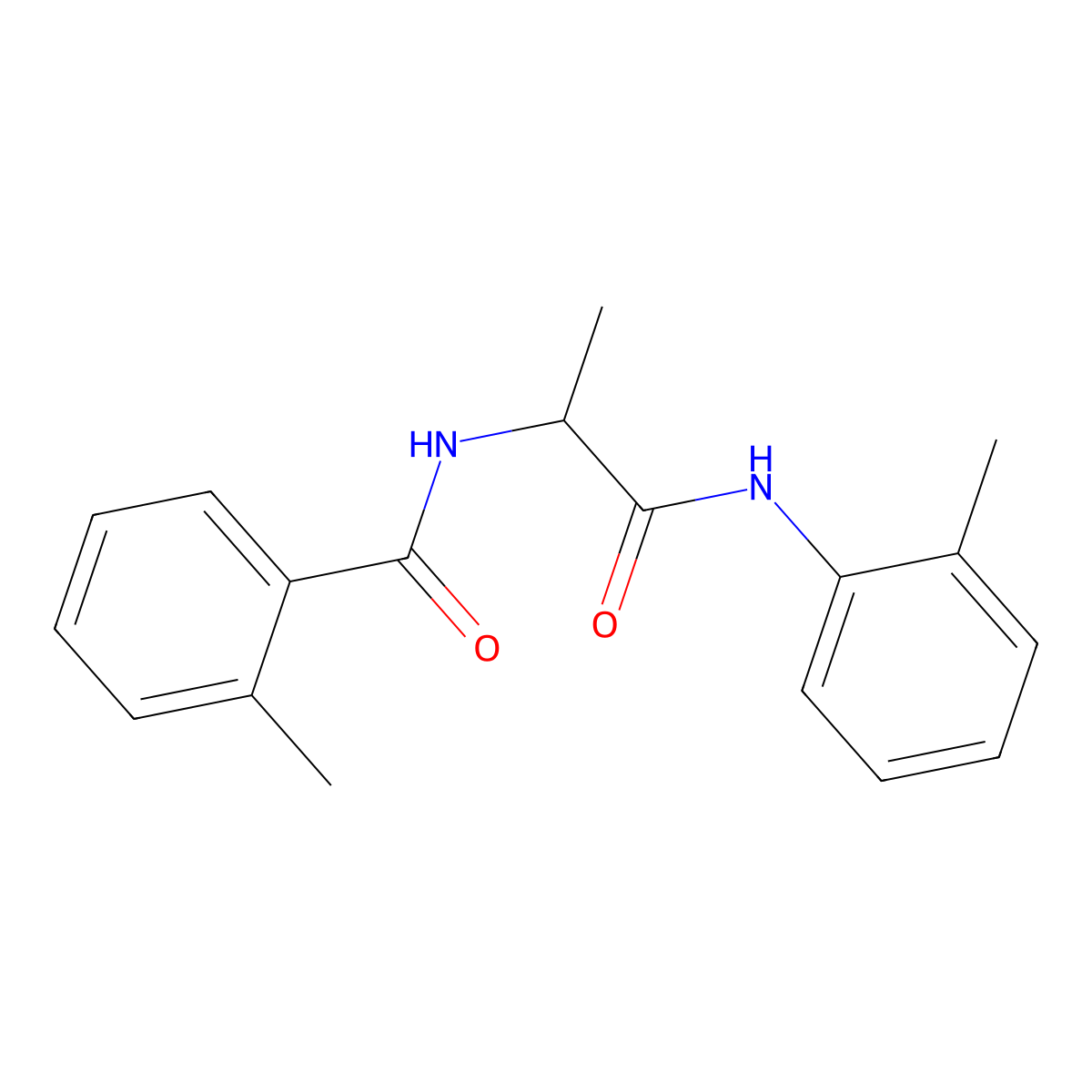 2-methyl-N-{1-[(2-methylphenyl)amino]-1-oxopropan-2-yl}benzamide molecular structure, CAS 1268332-33-7