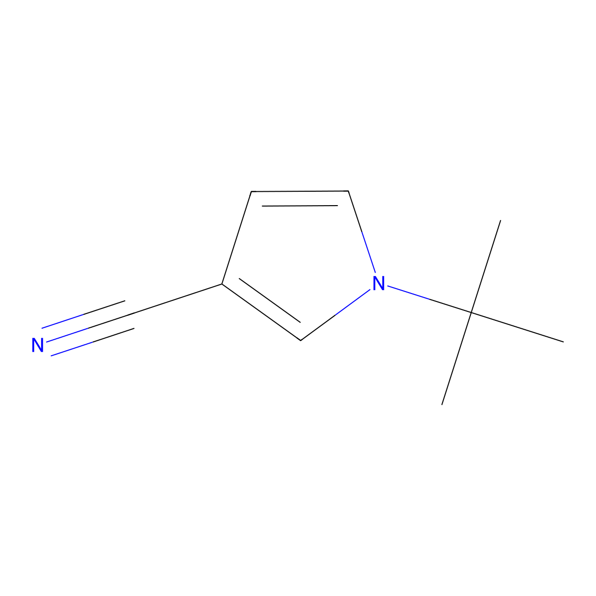 1-tert-butyl-1H-pyrrole-3-carbonitrile molecular structure, CAS 1268334-74-2