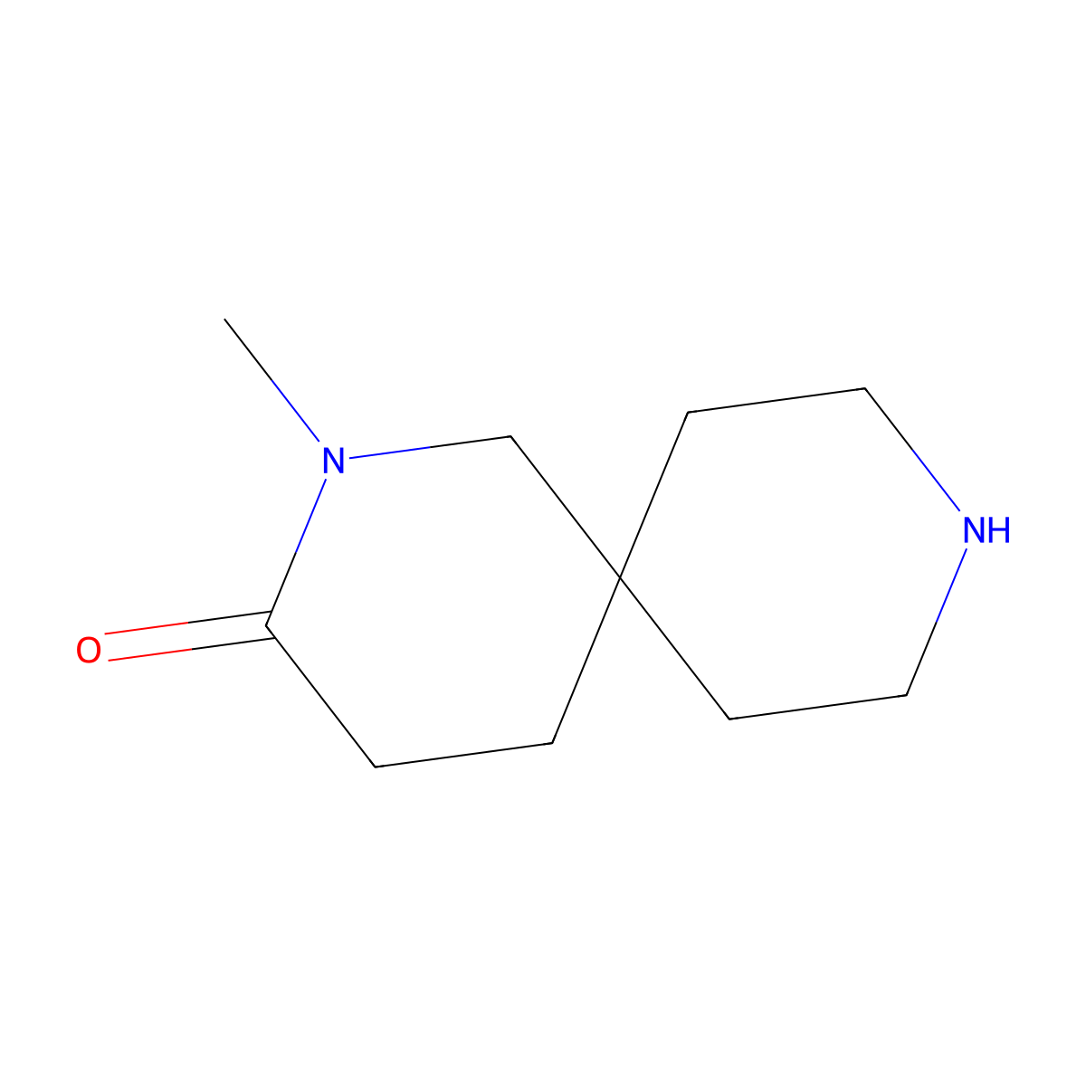 2-Methyl-2,9-diazaspiro[5.5]undecan-3-one molecular structure, CAS 1268334-75-3