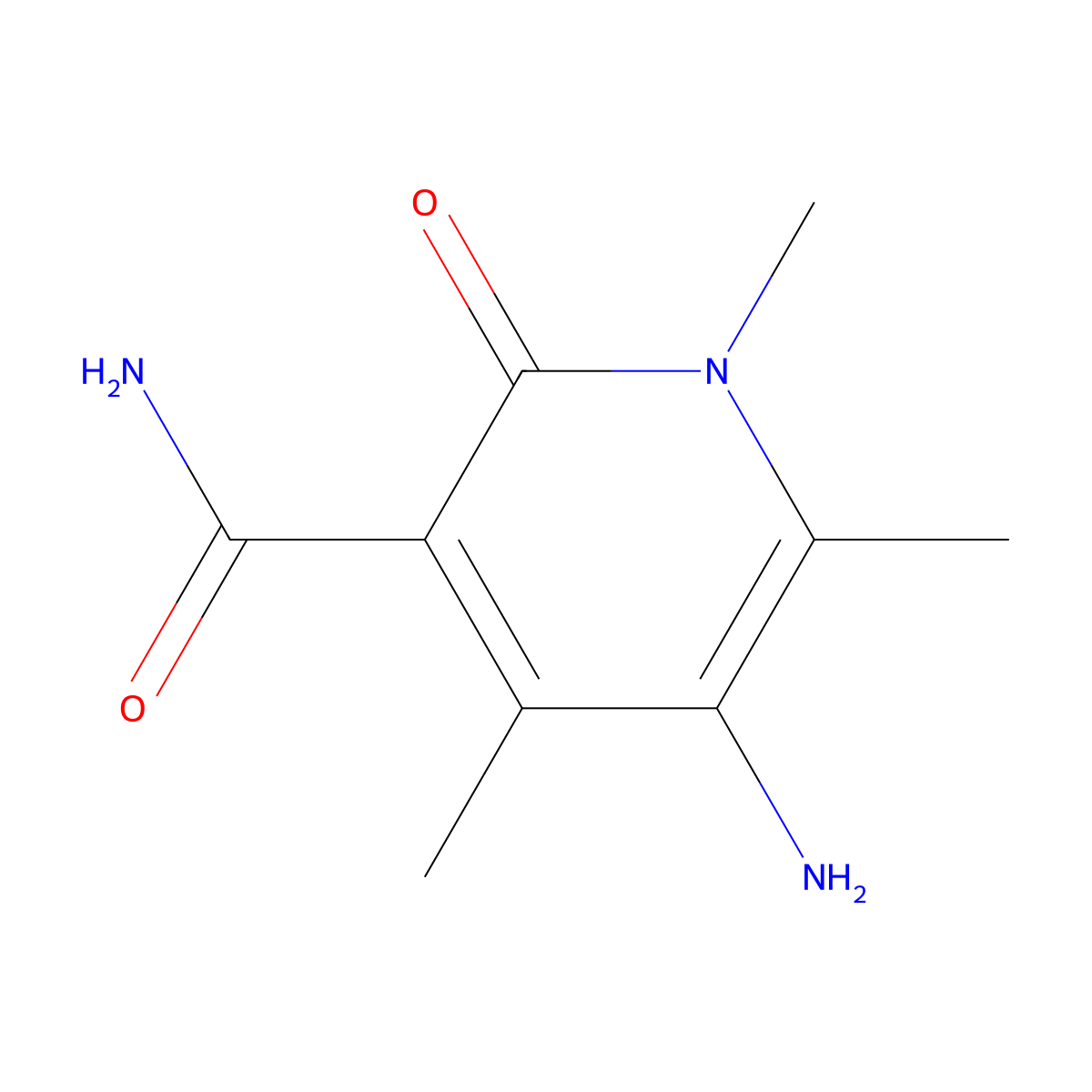 5-Amino-1,4,6-trimethyl-2-oxo-1,2-dihydro-3-pyridinecarboxamide molecular structure, CAS 1268334-81-1
