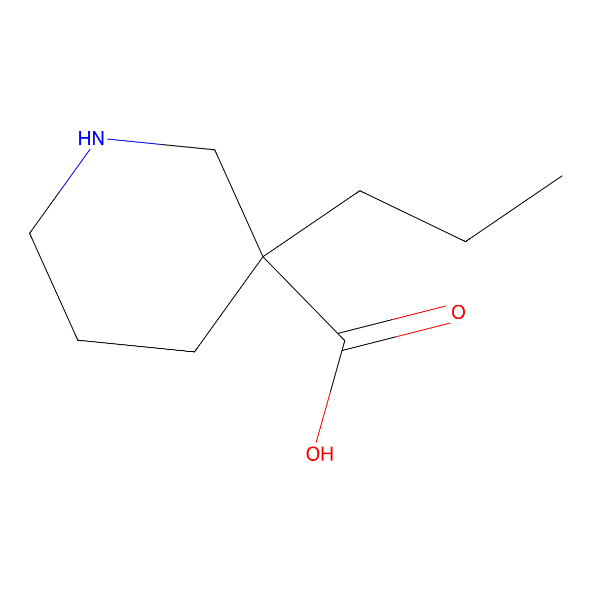 3-Propyl-3-piperidinecarboxylic acid molecular structure, CAS 1268334-88-8