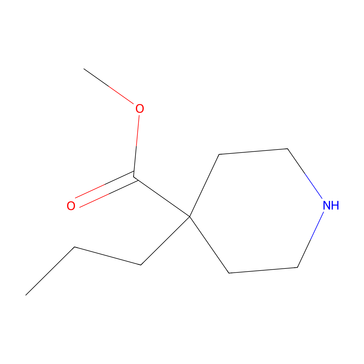 Methyl 4-propylpiperidine-4-carboxylate molecular structure, CAS 1268334-91-3