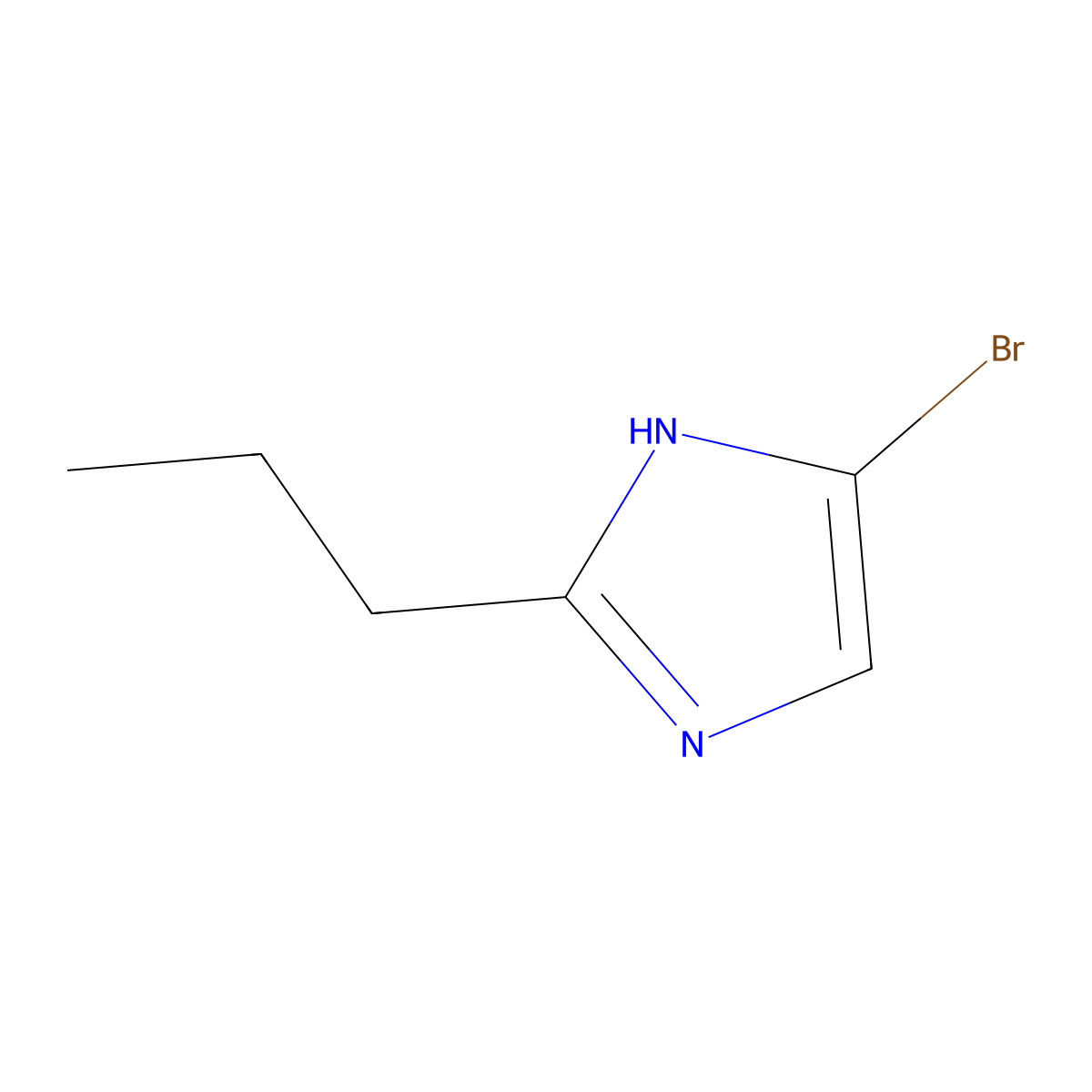 5-bromo-2-propyl-1H-imidazole molecular structure, CAS 1268334-93-5